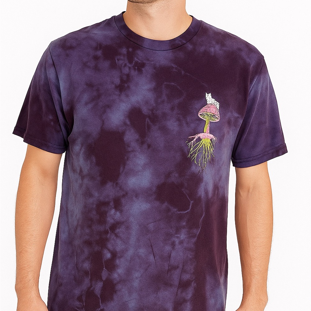 Mystical Mushroom Purple Tie-Dye Men's Tee